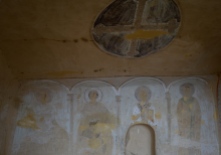 Una de las capillas del monasterio de Udabno que conserva frescos en su interior